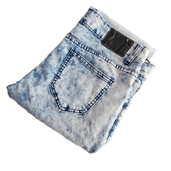 Exocet Jeans Women's Size 13 (34x26) Acid Washed Stretch Elastic Leg Opening - Picture 6 of 16